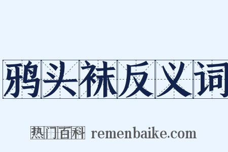 鸦头袜反义词是什么意思的图片